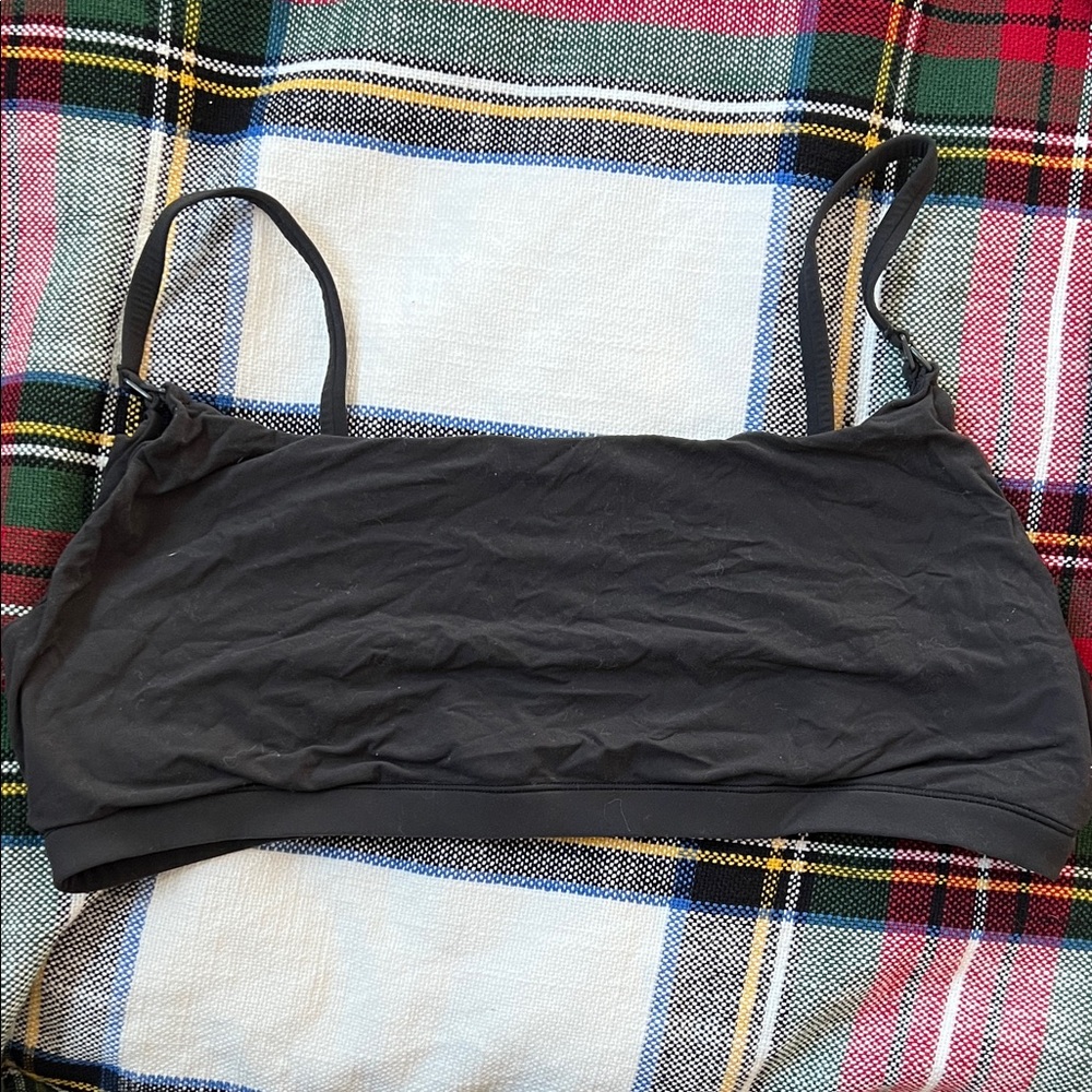 SKIMS black nursing bra.